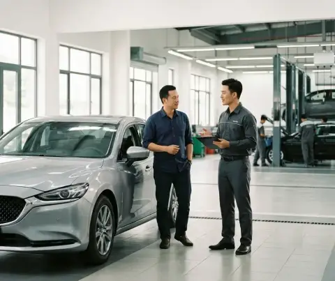 Hình ảnh mô phỏng xưởng sửa chữa ô tô
